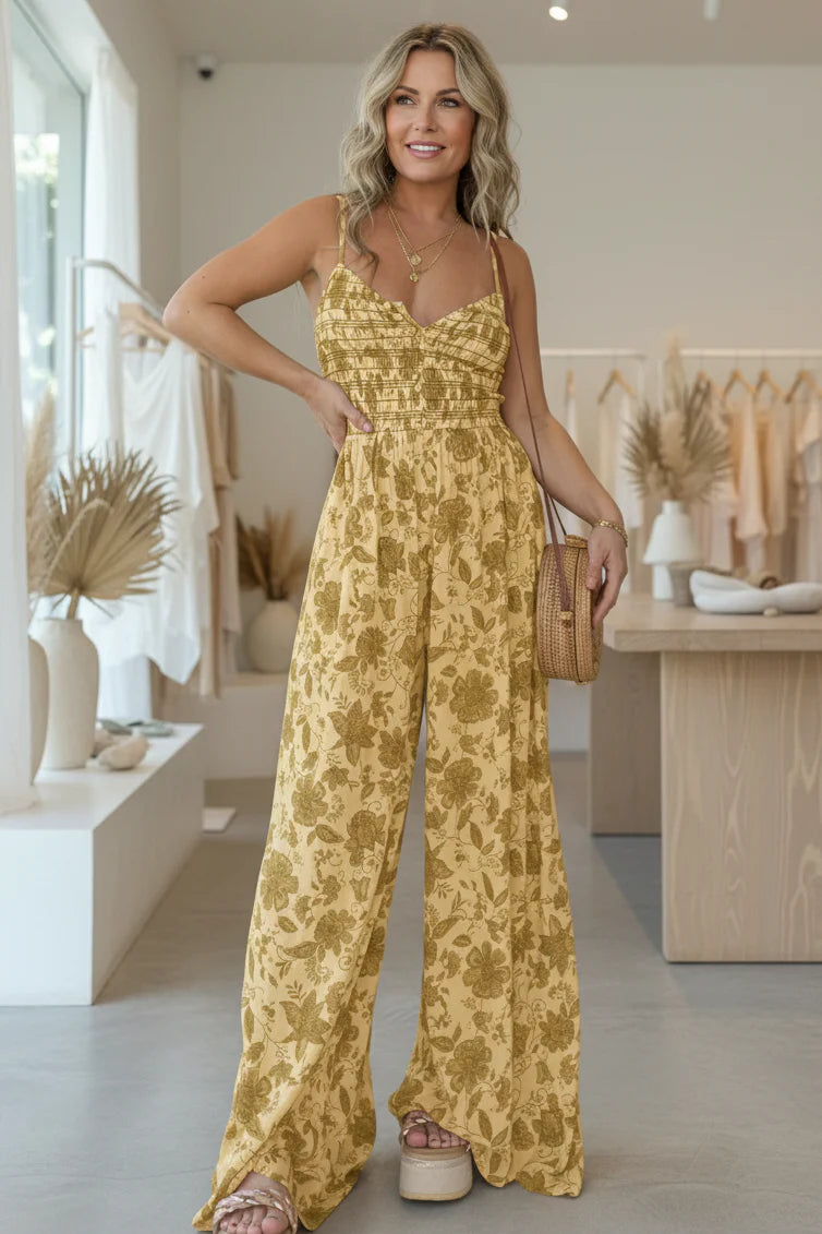 HARPER – FLORAL WIDE-LEG JUMPSUIT