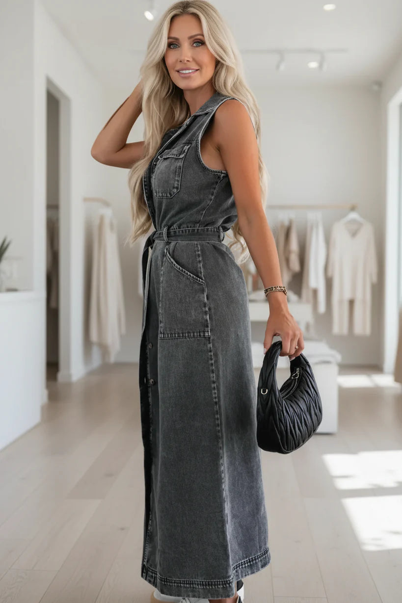 SANDY - ELEGANT DENIM DRESS