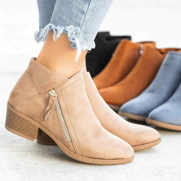 ASTRID - SUEDE ANKLE BOOTS