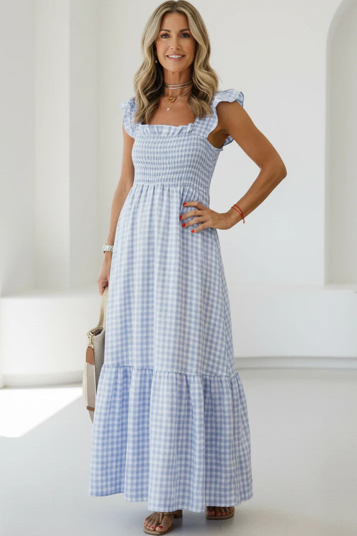 ELENA - ELEGANT RUFFLE DRESS