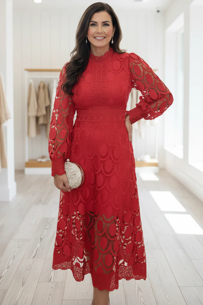 VALENTINA – LACE MIDI DRESS