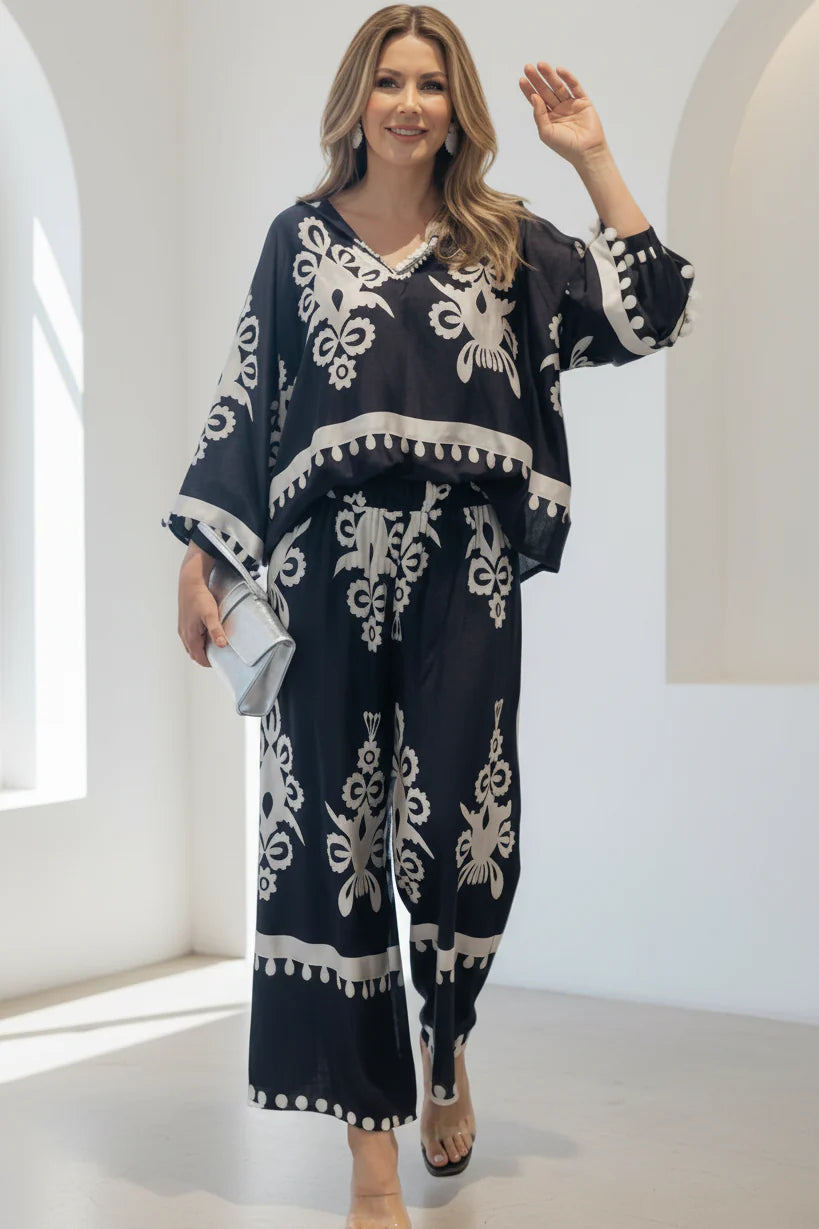 ALESSANDRA - EMBROIDERED TWO-PIECE SET