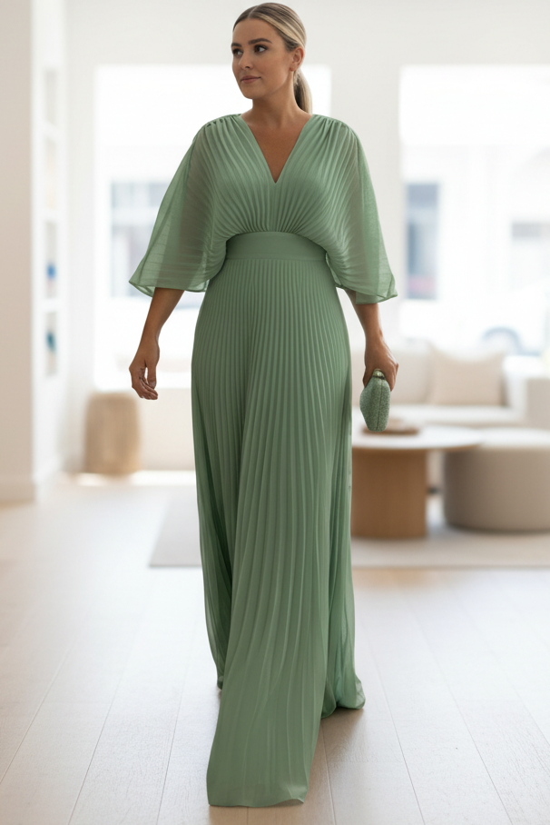 ZANA - PLEATED EVENING GOWN